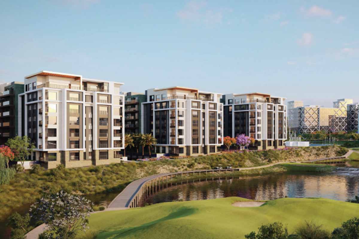 Illustrative residence among green space